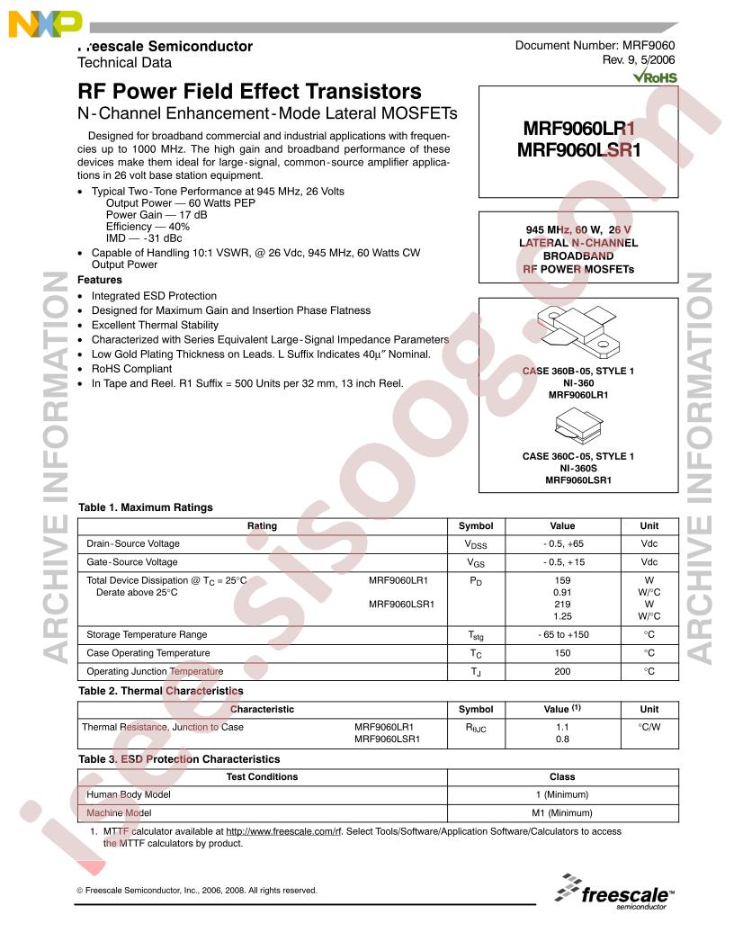 MRF9060LR1/LSR1