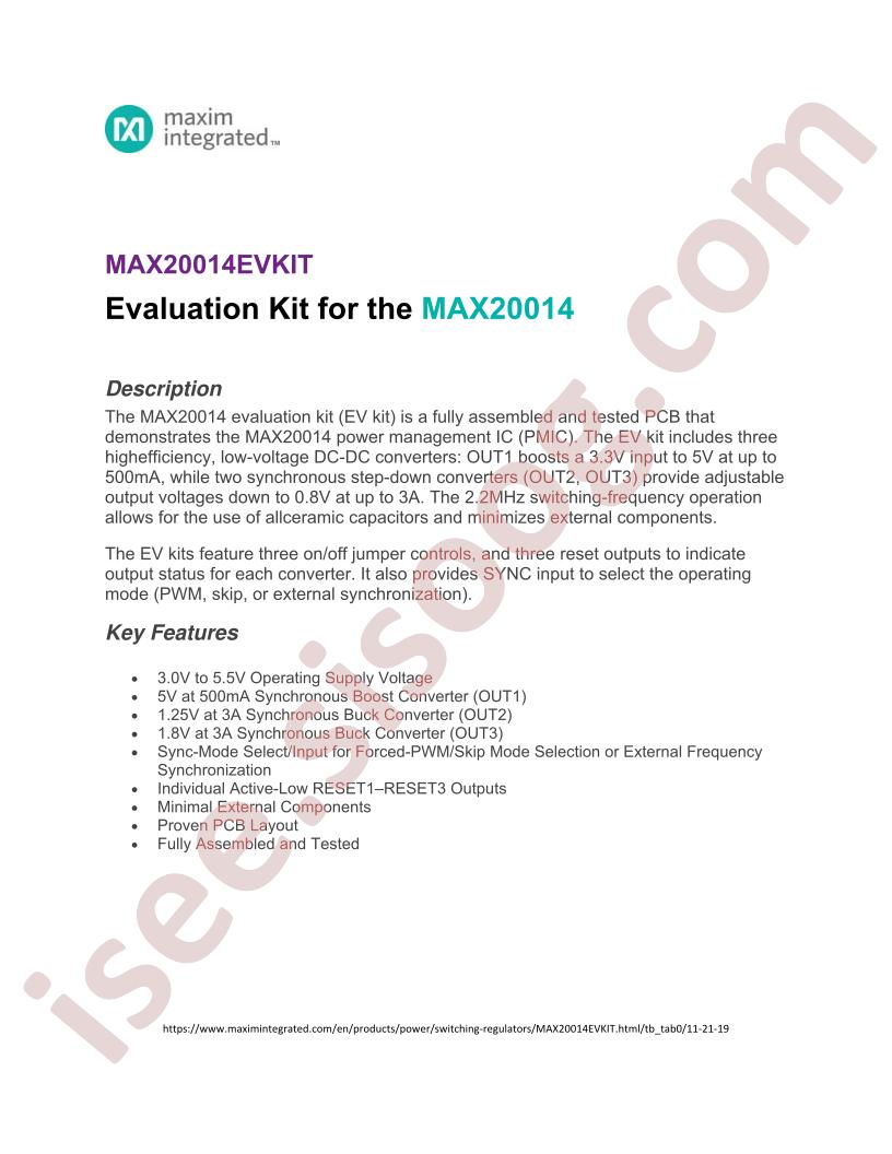MAX20014EVKIT