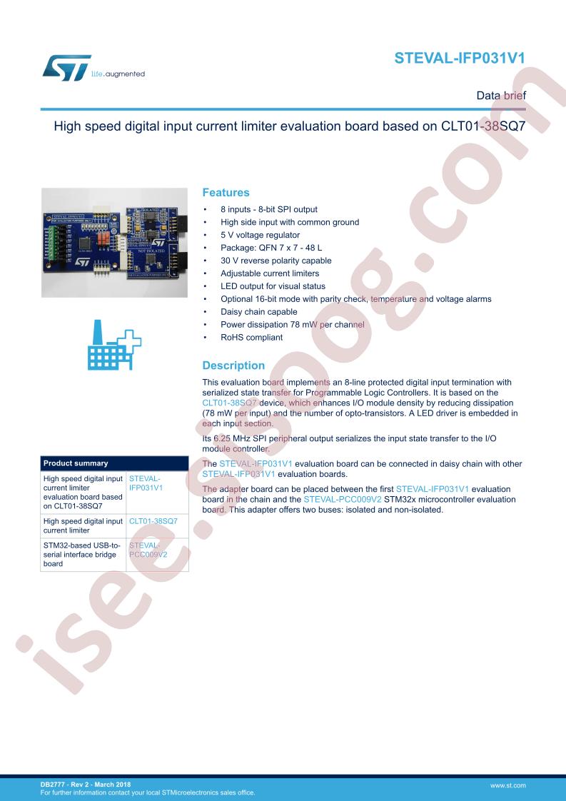 STEVAL-IFP031V1 Data Brief