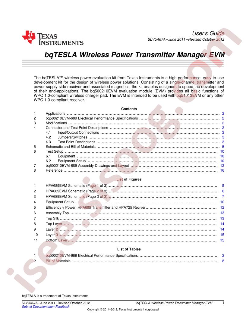 BQ500210EVM User Guide