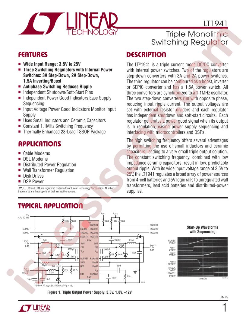 LT1941 Datasheet
