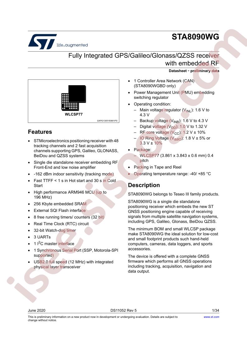 STA8090WG Datasheet