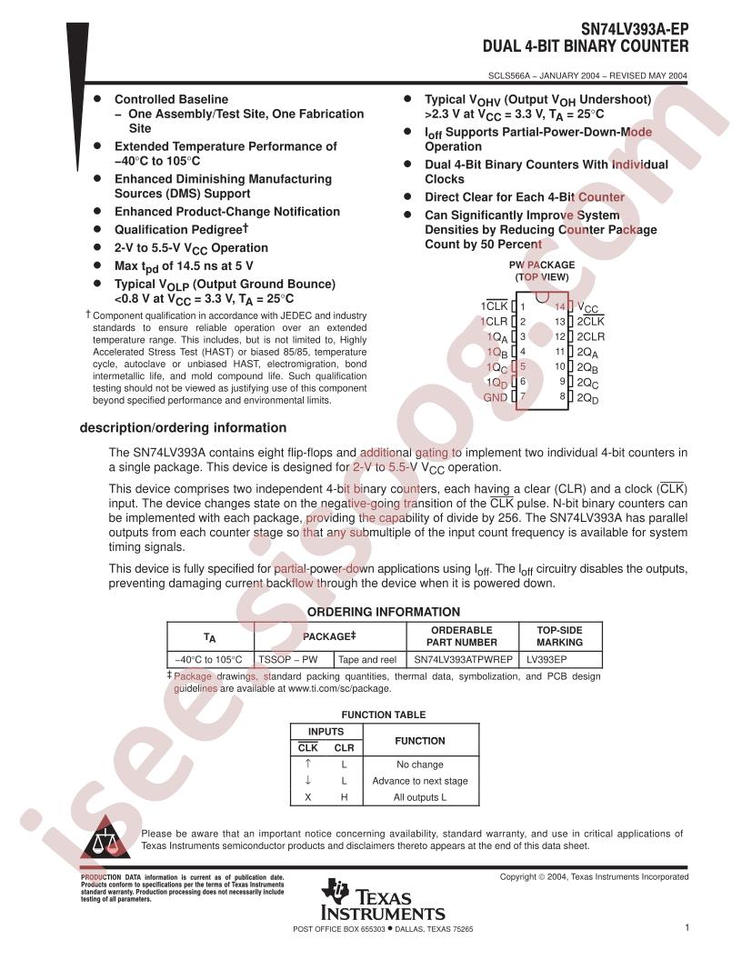SN74LV393A-EP