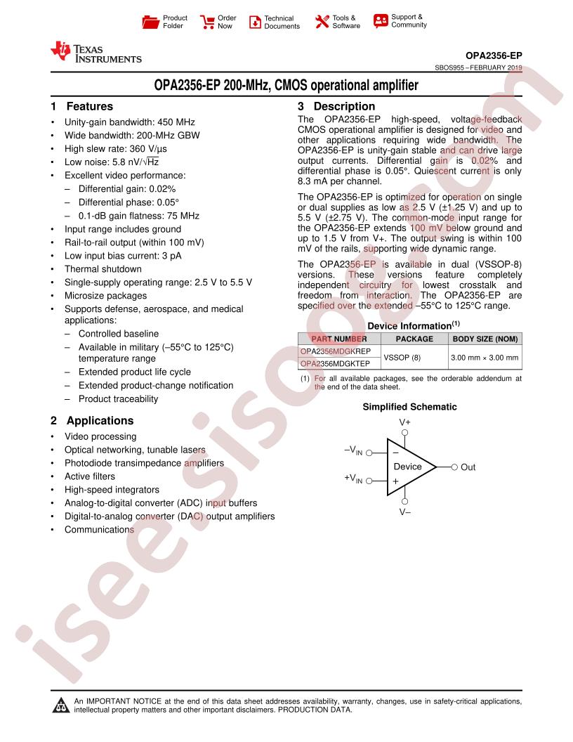 OPA2356-EP