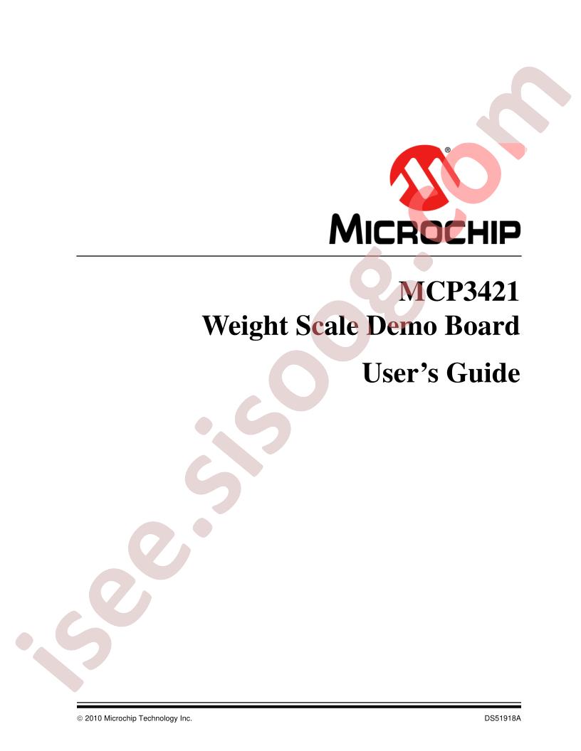 MCP3421 Weight Scale Demo Brd Guide