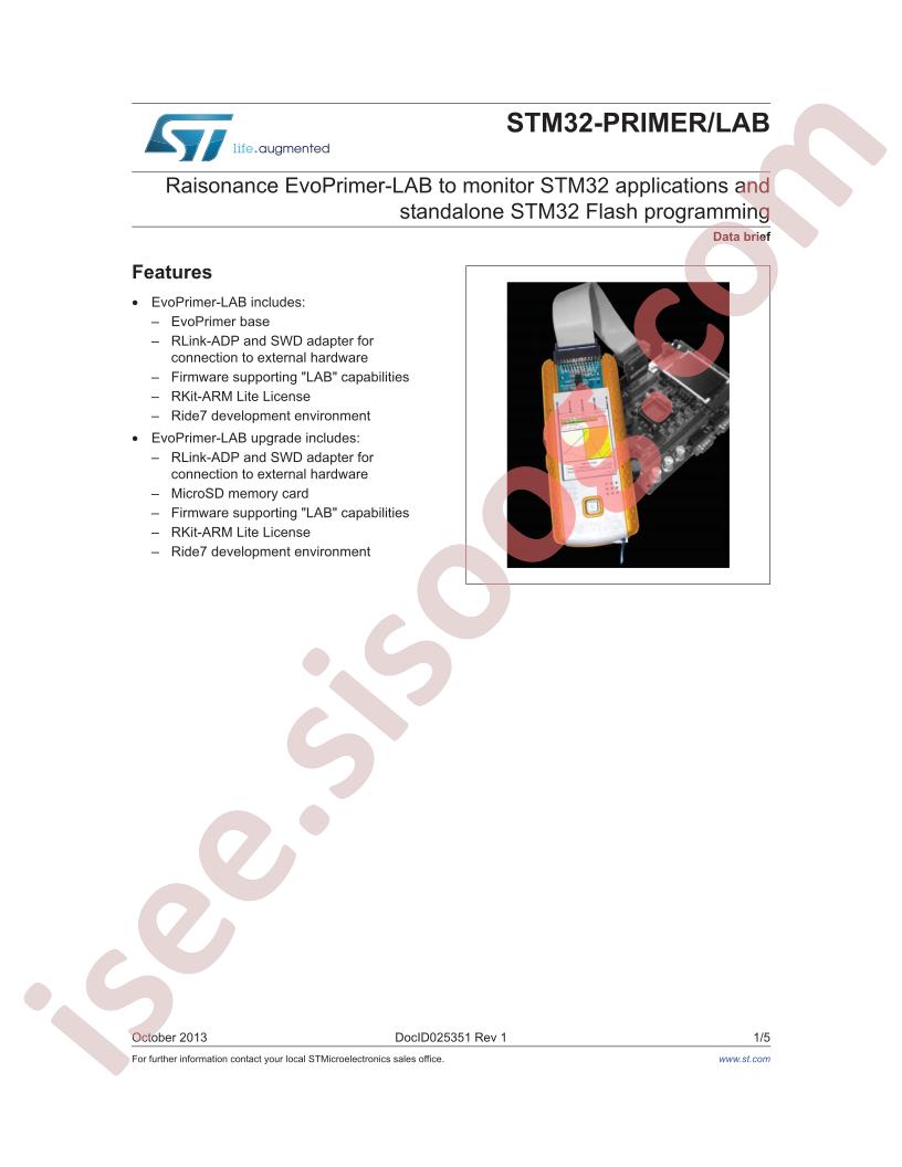 STM32-PRIMER/LAB Brief