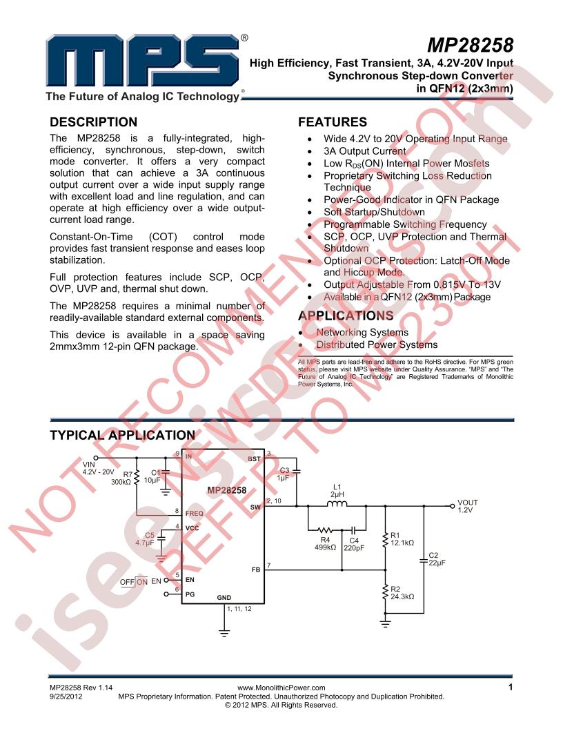 MP28258 Datasheet