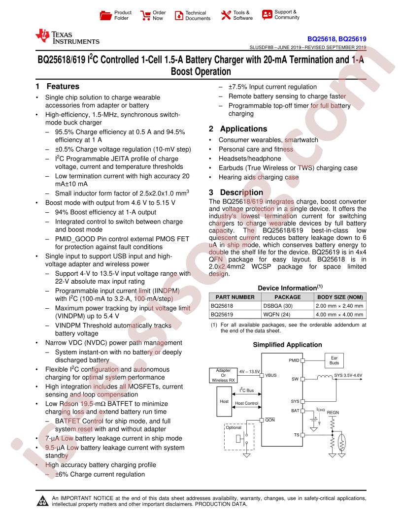 BQ25618,BQ25619