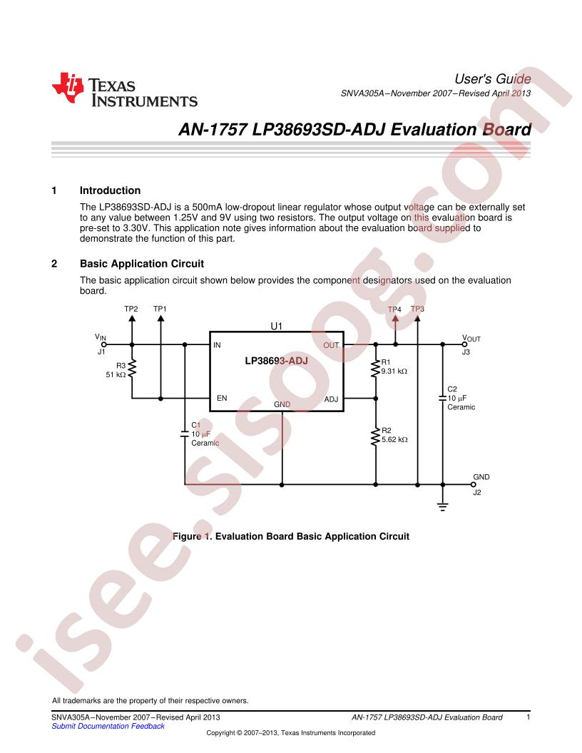 LP38693SD-ADJ Eval Brd Guide