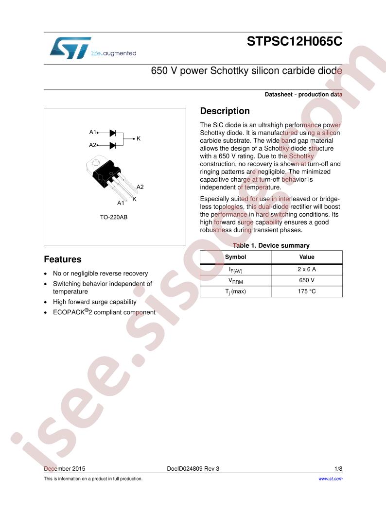 STPSC12H065CT