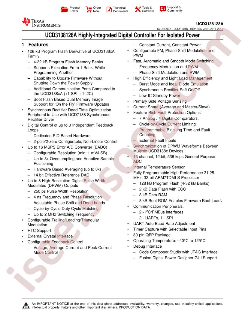 UCD3138128A Datasheet