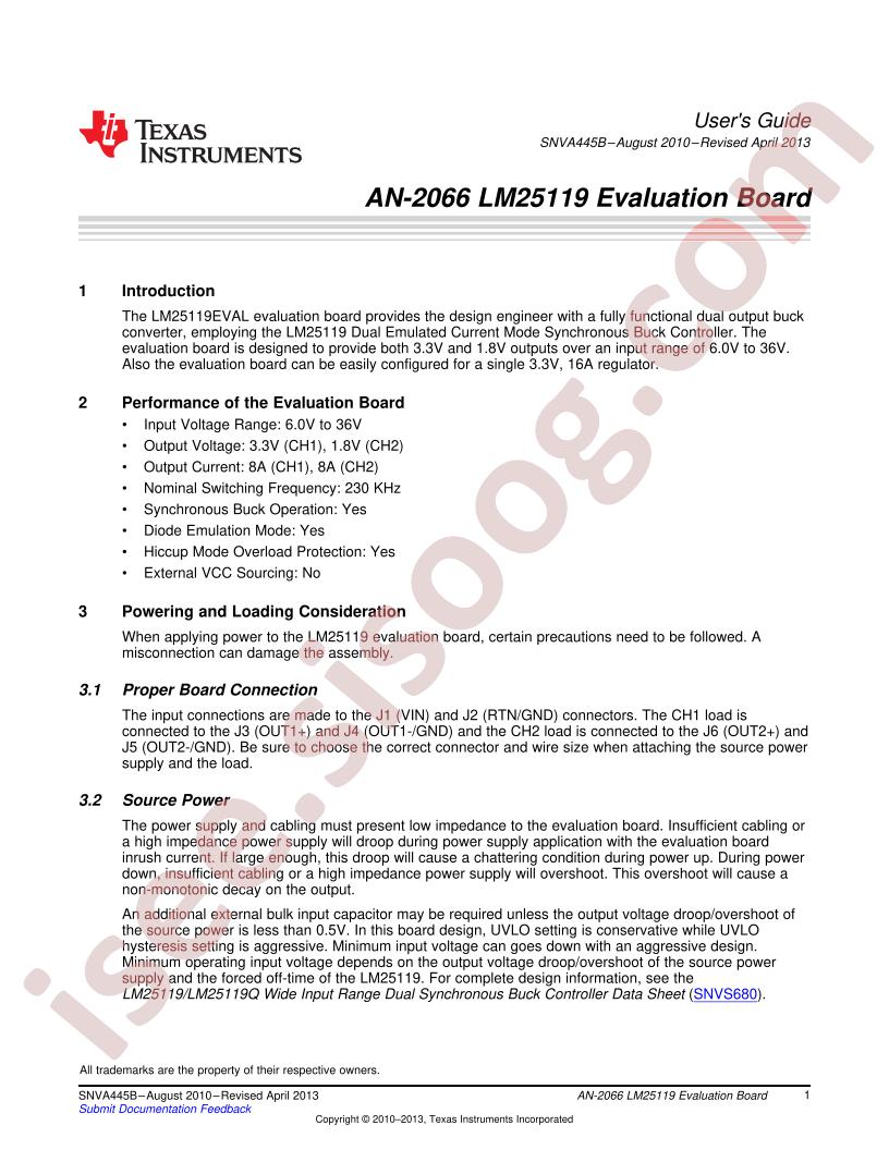LM25119EVAL/NOPB
