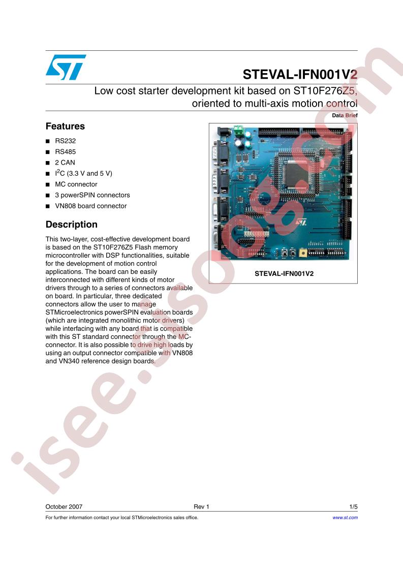 STEVAL-IFN001V2 Data Brief