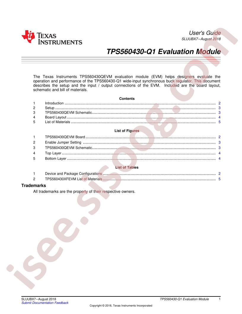 TPS560430-Q1 EVM User Guide