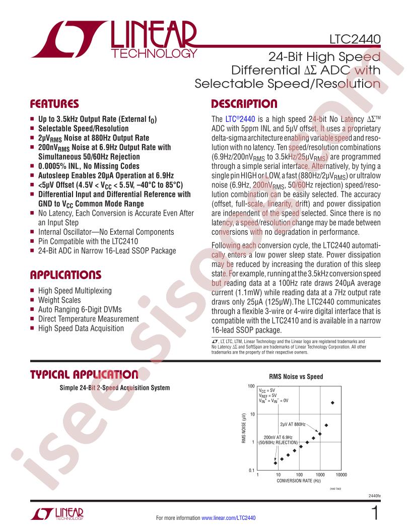 LTC2440 Datasheet