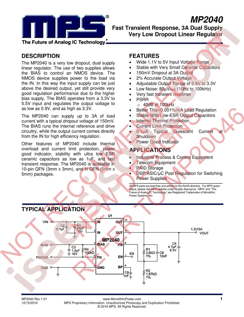 MP2040 Datasheet
