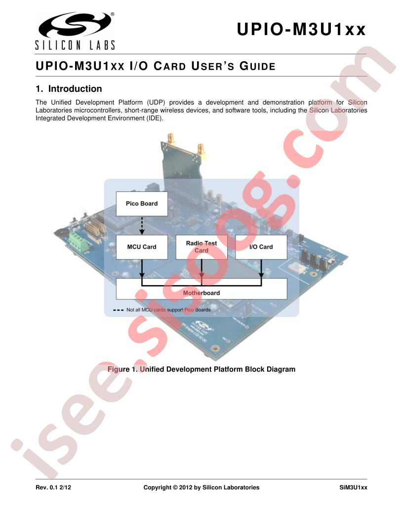 UPIO-M3U1XX I/O Card Guide