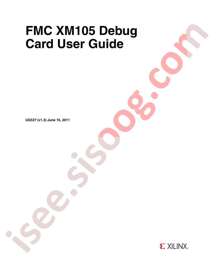 FMC XM105 Debug Card User Guide