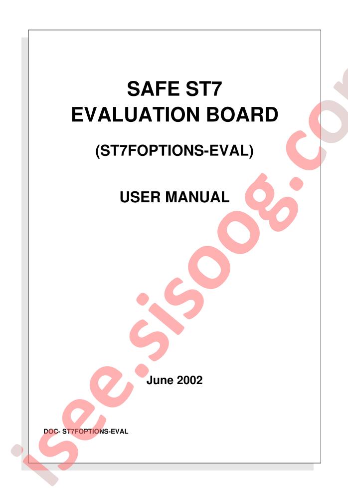 ST7FOPTIONS-EVAL User Manual