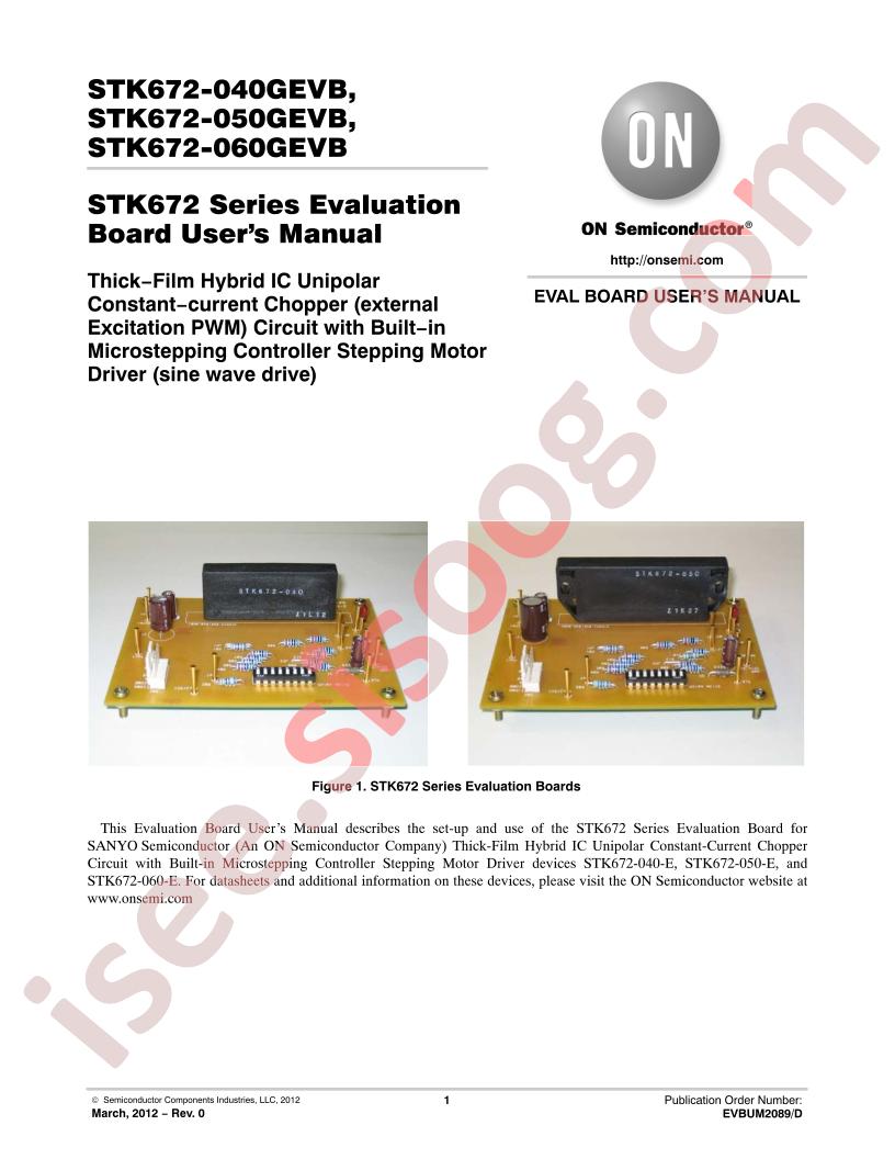 STK672-040GEVB User Manual
