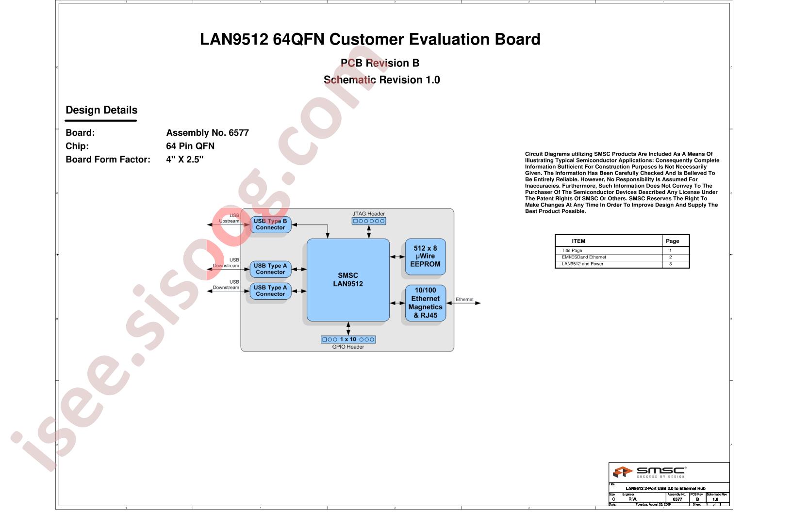 EVB9512Eval Board Schematic