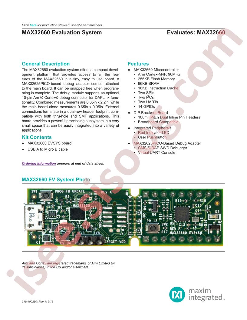 MAX32660 Evaluation System