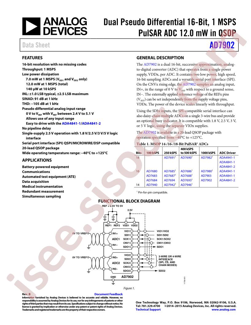 AD7902 Datasheet