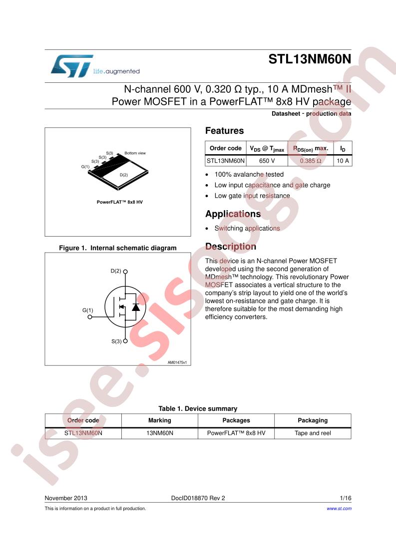 STL13NM60N