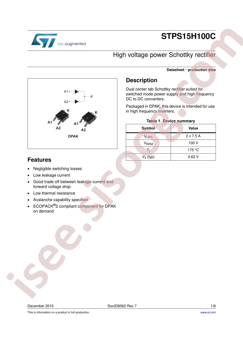 STPS15H100C