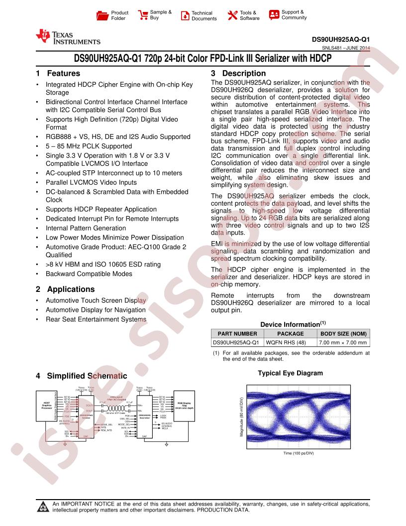 DS90UH925AQ-Q1