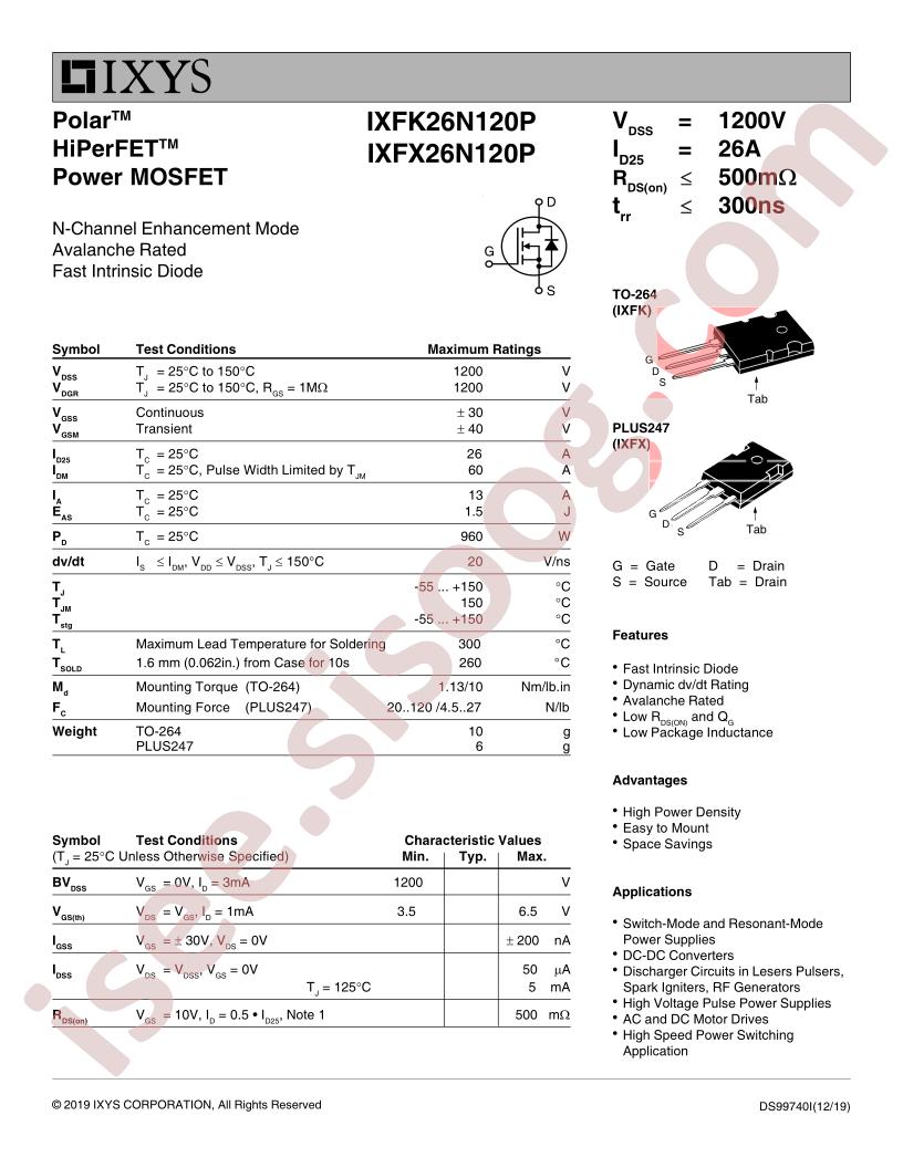 IXF(K,X)26N120P
