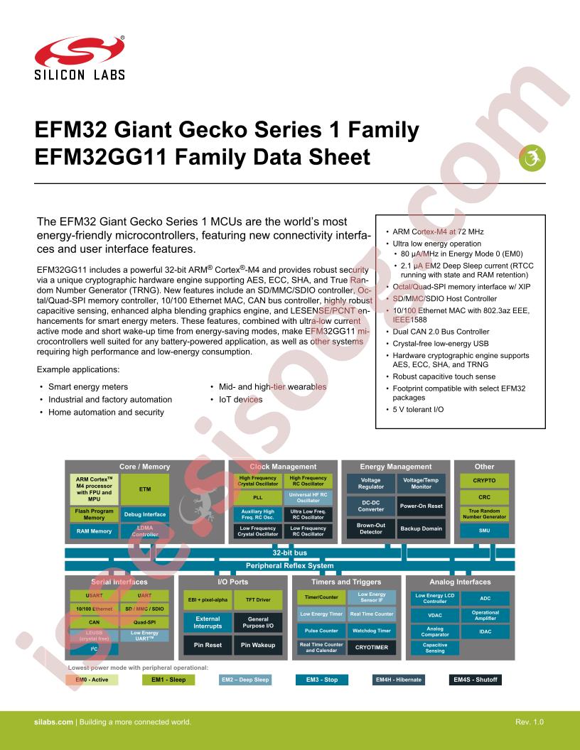 EFM32GG11 Family Datasheet