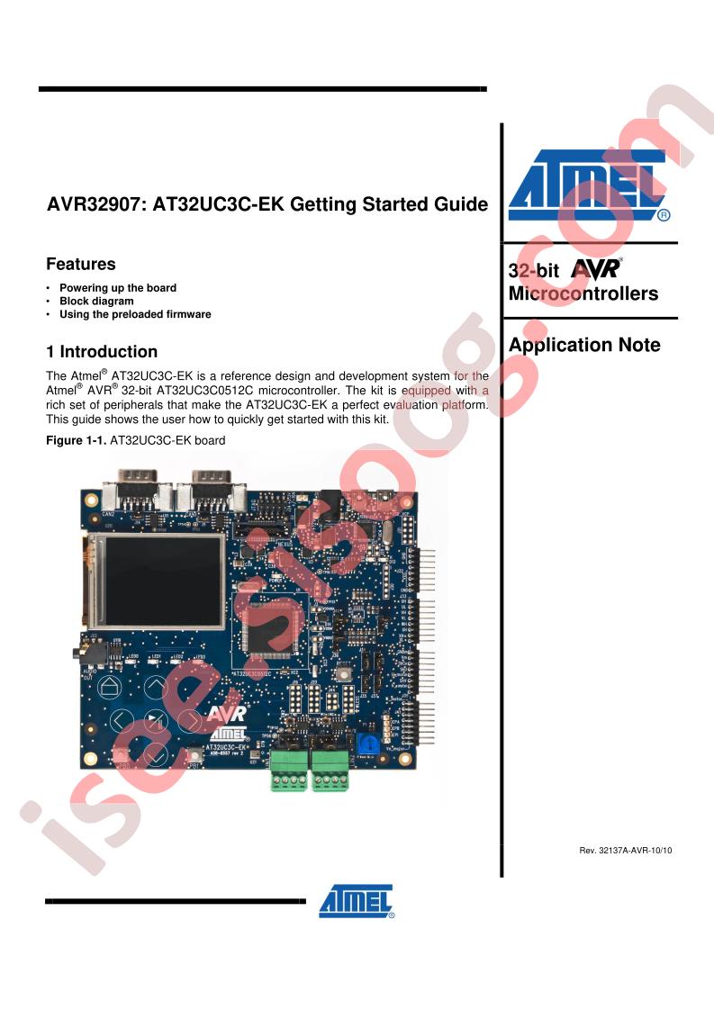 AT32UC3C-EK Start Guide