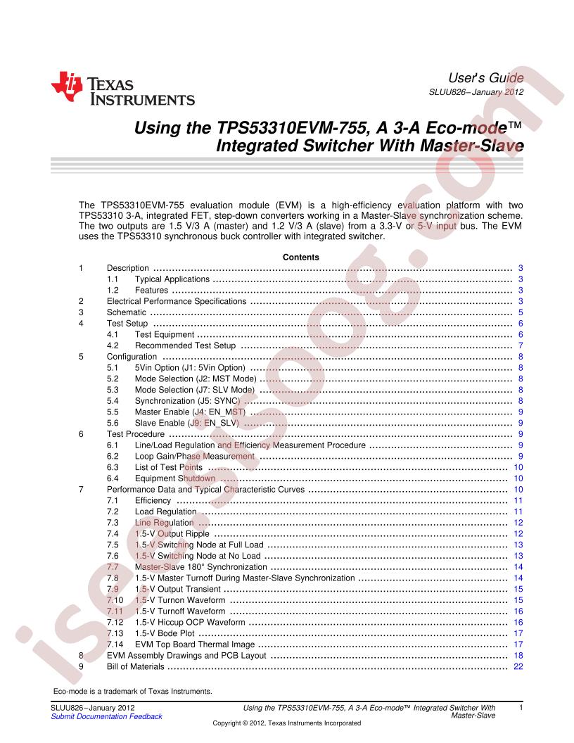 TPS53310EVM-755 User Guide