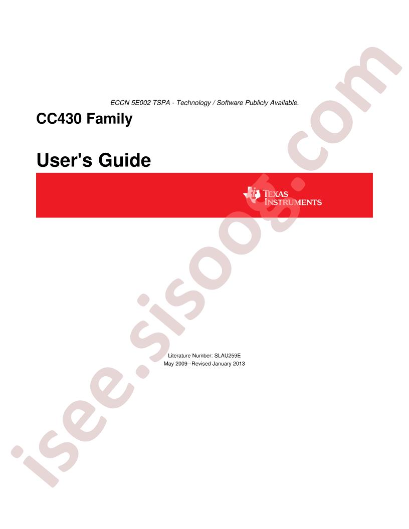 CC430 Family User Guide