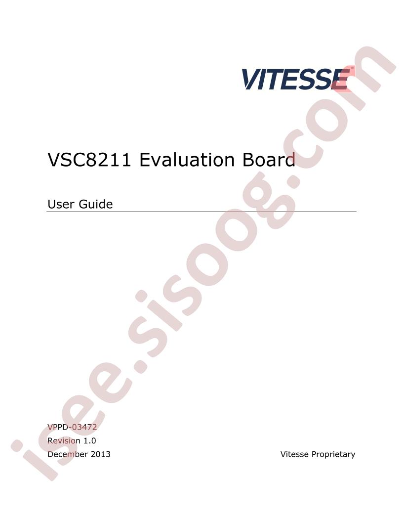 VSC8211 Evaluation Board Guide~