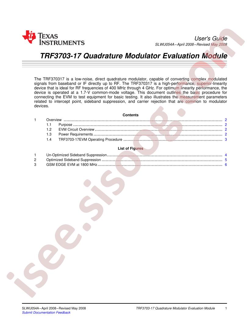 TRF3703-17 Guide