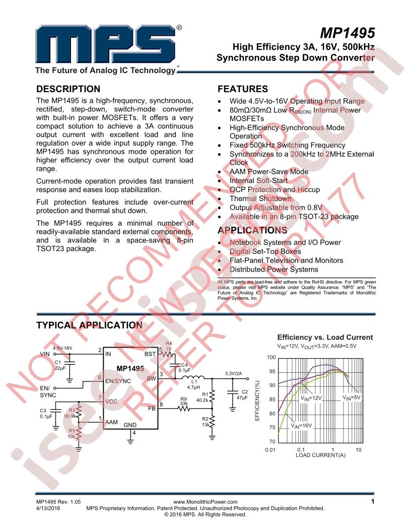 MP1495 Datasheet