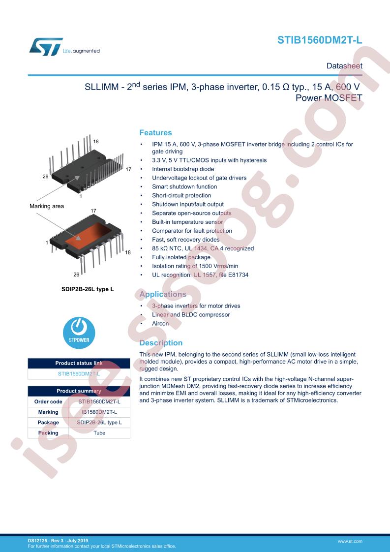 STIB1560DM2T-L Datasheet