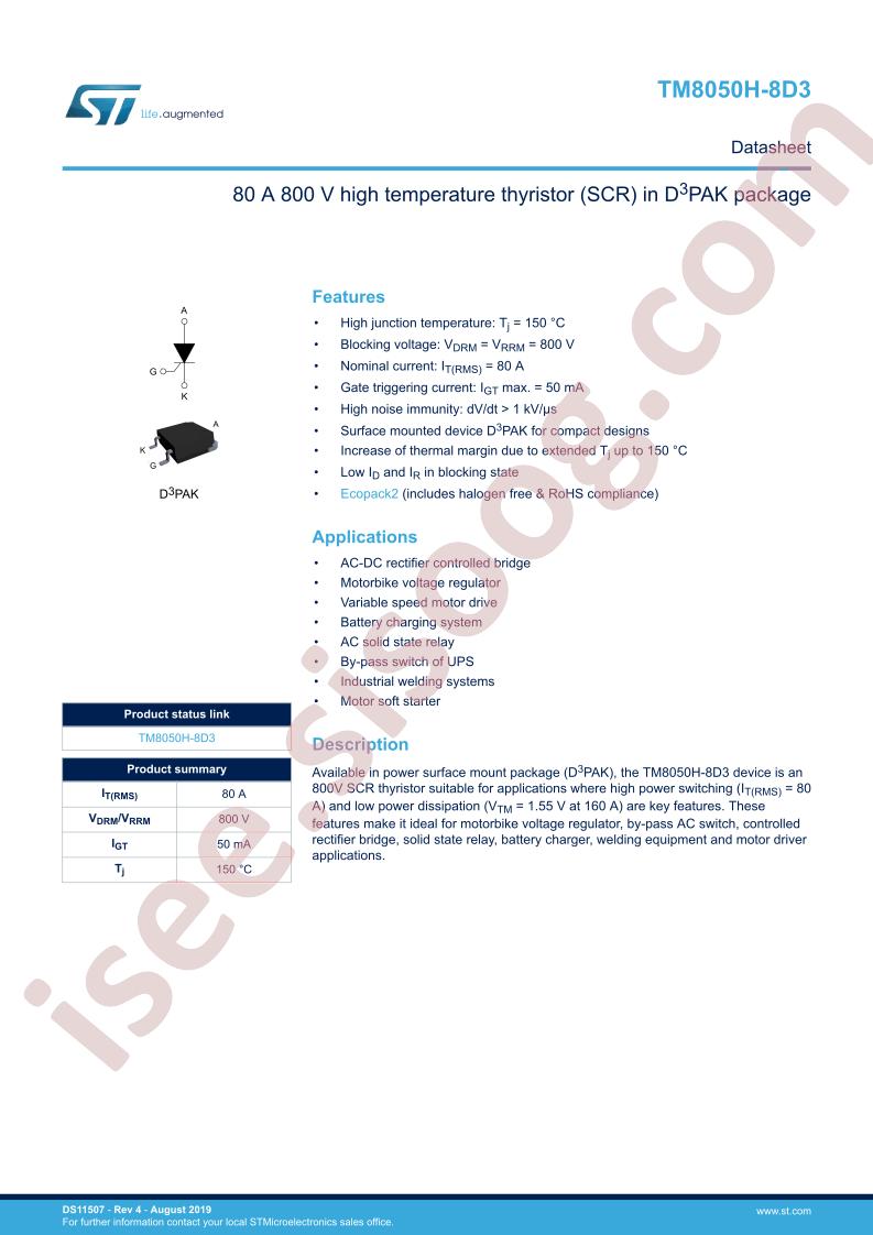 TM8050H-8D3 Datasheet