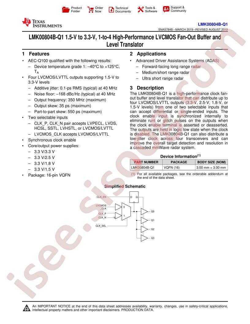 LMK00804-Q1 Datasheet