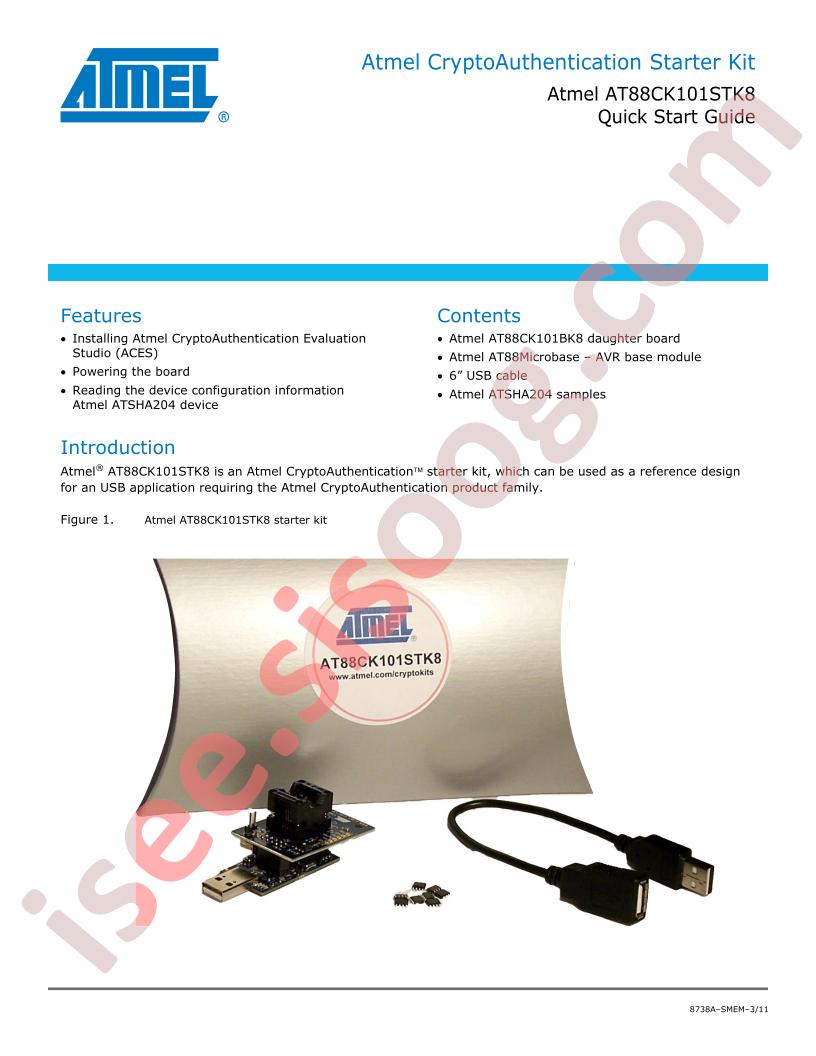 AT88CK101STK8 Quick Start Guide