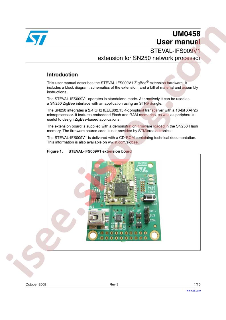 STEVAL-IFS009V1 Manual