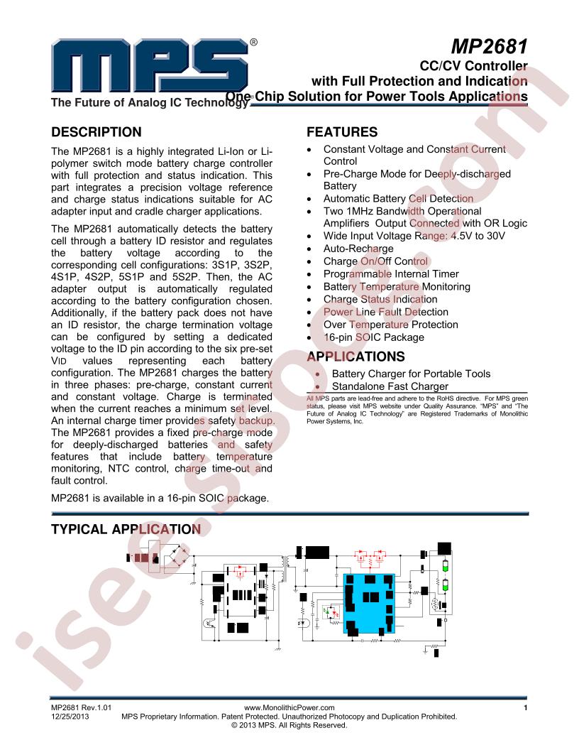 MP2681 Datasheet