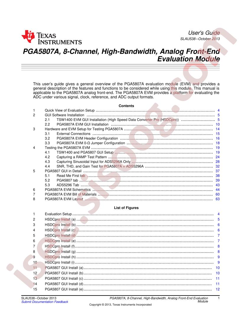 PGA5807AEVM User Guide