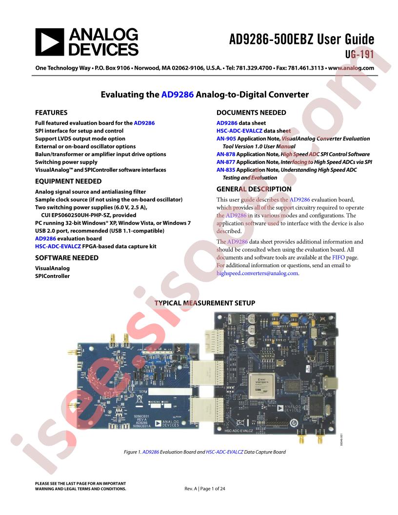 AD9286 Eval Brd Guide