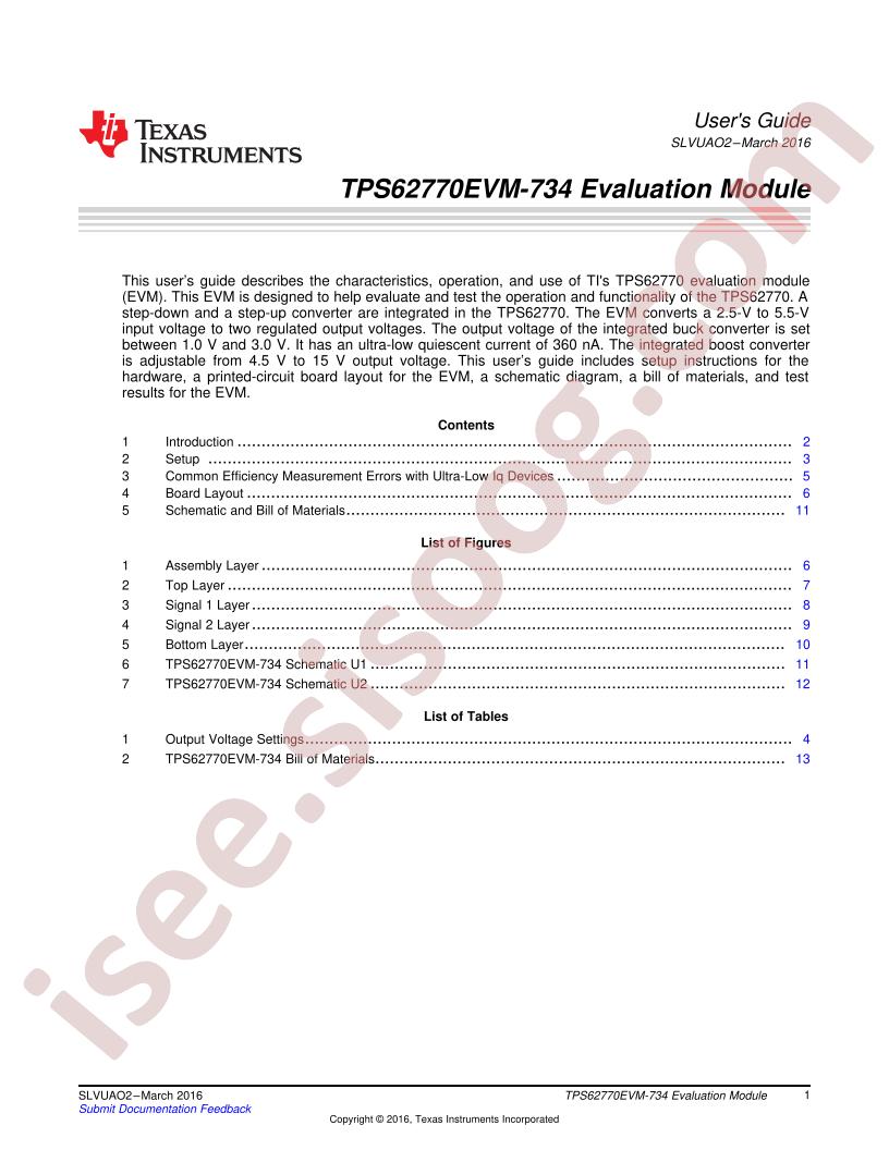 TPS62770EVM-734 User Guide