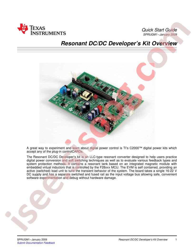Resonant DC/DC Dev Kit