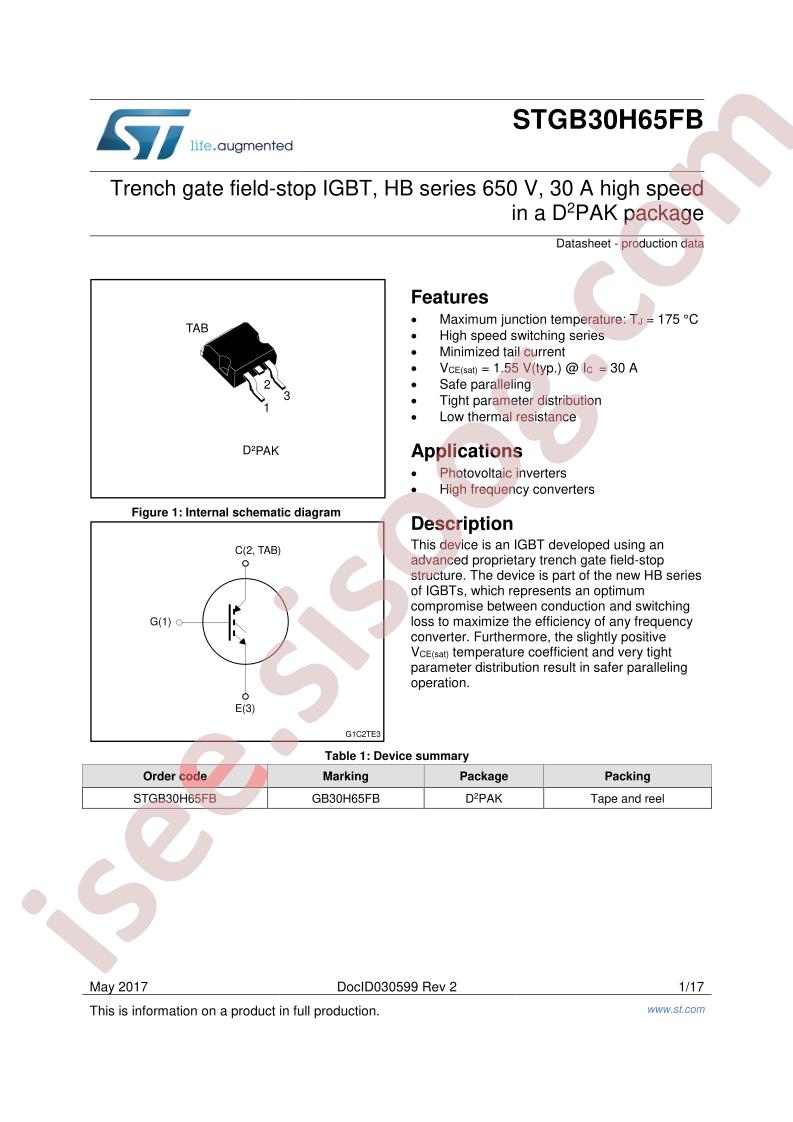 STGB30H65FB