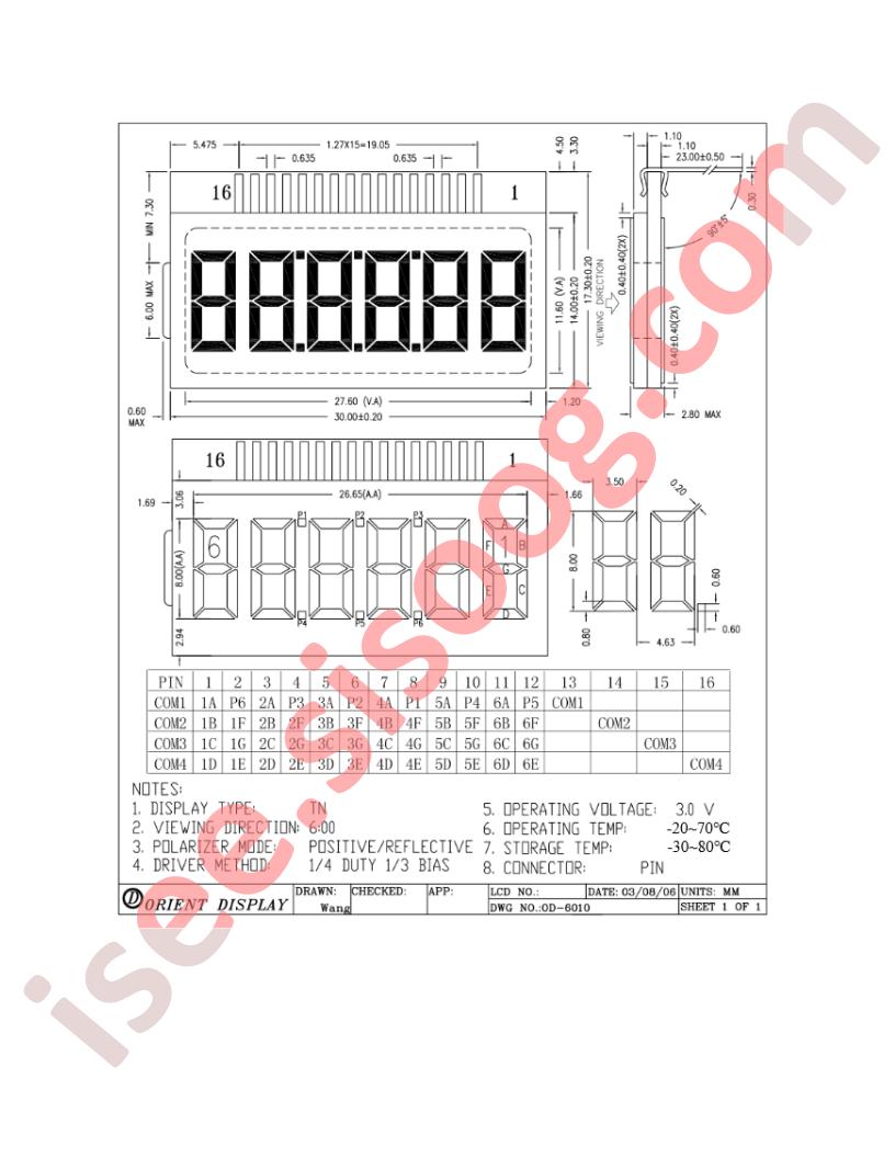 OD-6010 Drawing